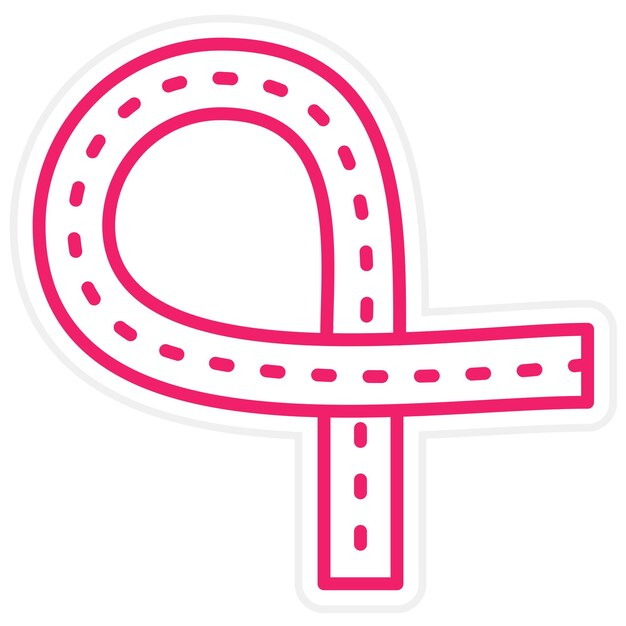 Diseño vectorial de las rampas de carretera Estilo de icono