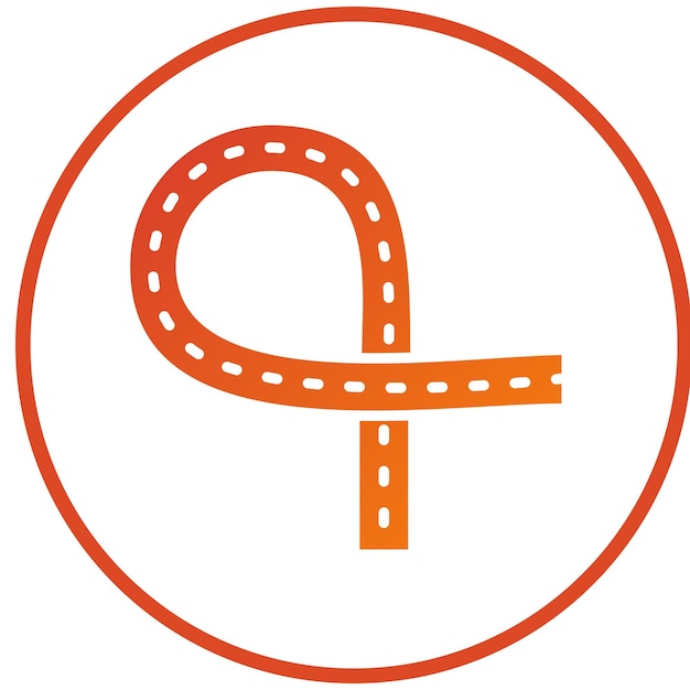 Diseño vectorial de las rampas de carretera Estilo de icono