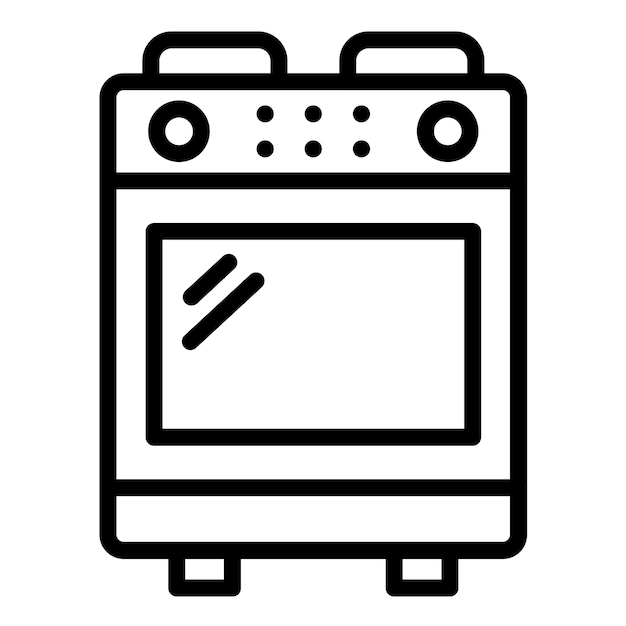 Diseño vectorial Rango de horno Estilo del icono