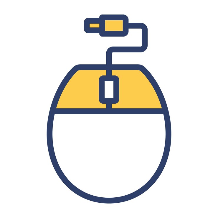 Vector diseño vectorial de ratón de computadora icono de accesorio de computadora
