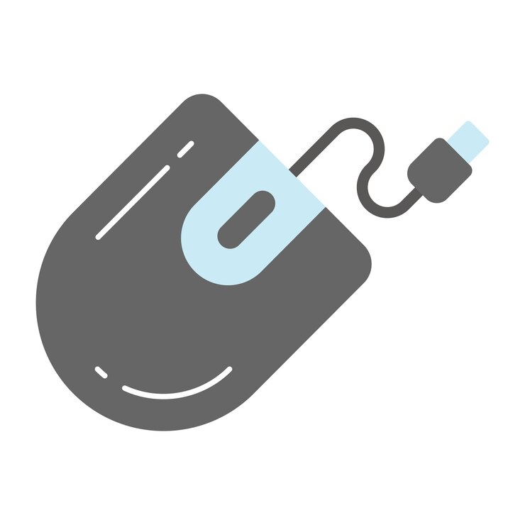 Vector diseño vectorial de ratón de computadora icono de accesorio de computadora