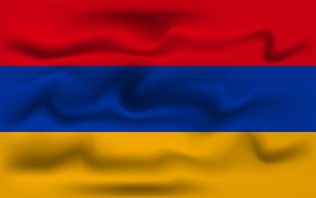 Diseño vectorial realista de la bandera de Armenia