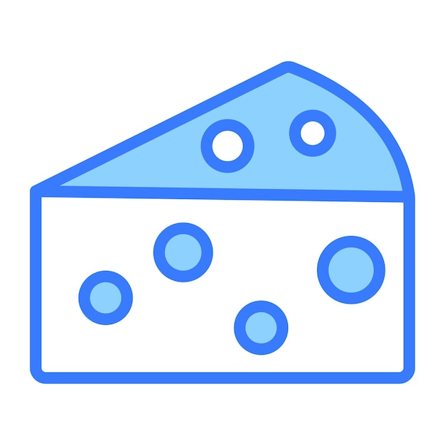 Diseño vectorial de rebanadas de queso icono de producto lácteo