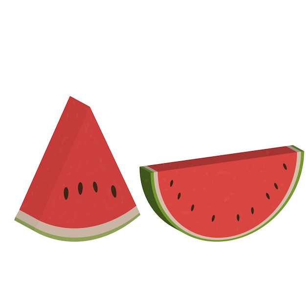 diseño vectorial de rebanadas de sandía