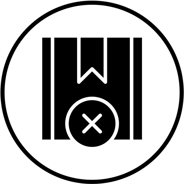 Diseño vectorial rechazado Estilo del icono del proyecto
