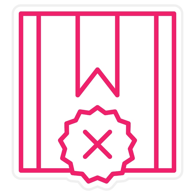 Diseño vectorial rechazado Estilo del icono del proyecto