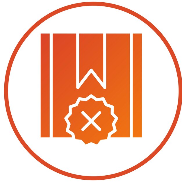 Diseño vectorial rechazado Estilo del icono del proyecto
