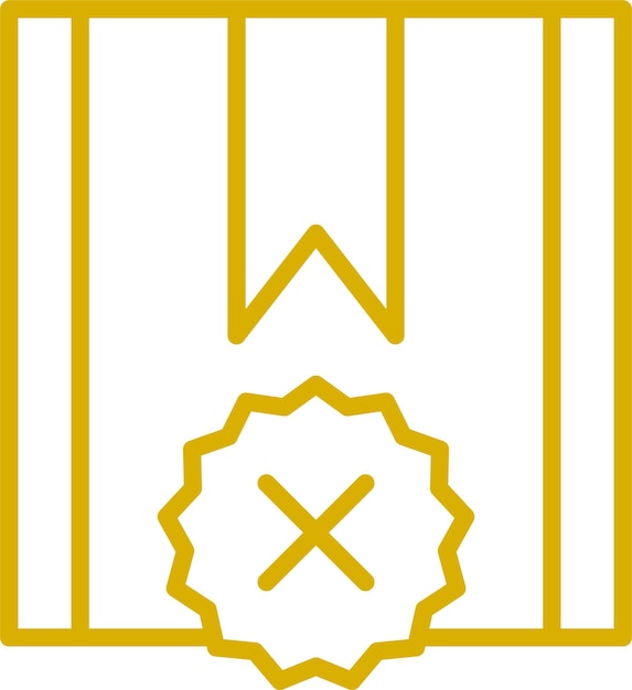 Diseño vectorial rechazado Estilo del icono del proyecto