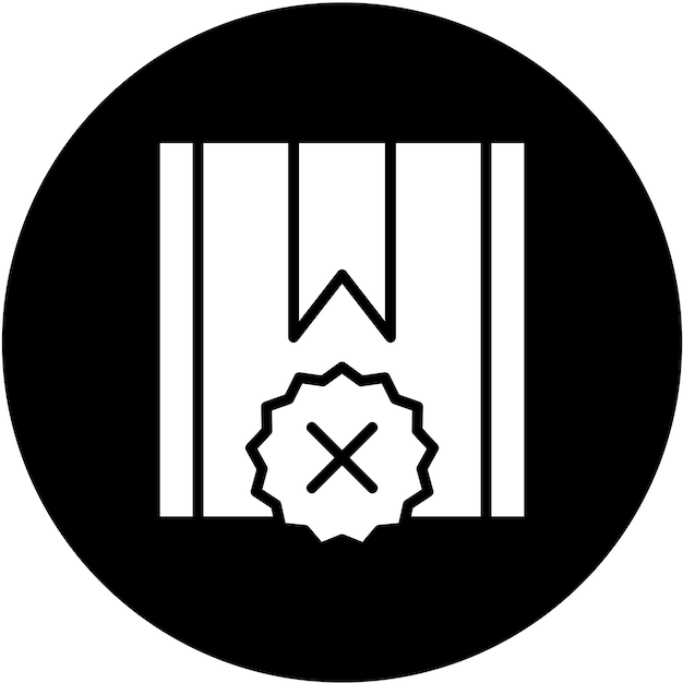 Diseño vectorial rechazado Estilo del icono del proyecto