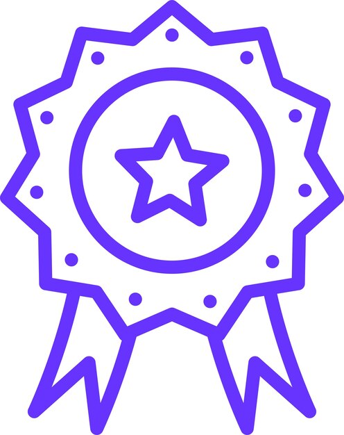 El diseño vectorial recompensa el estilo del icono