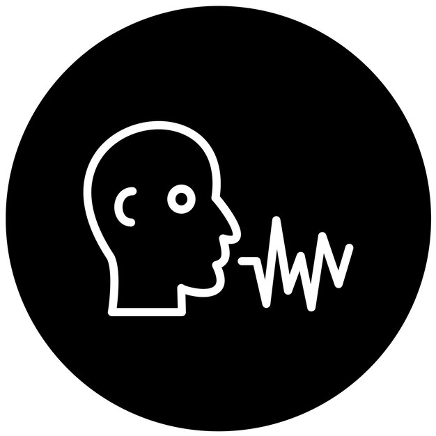 Diseño vectorial Reconocimiento del habla Estilo del icono