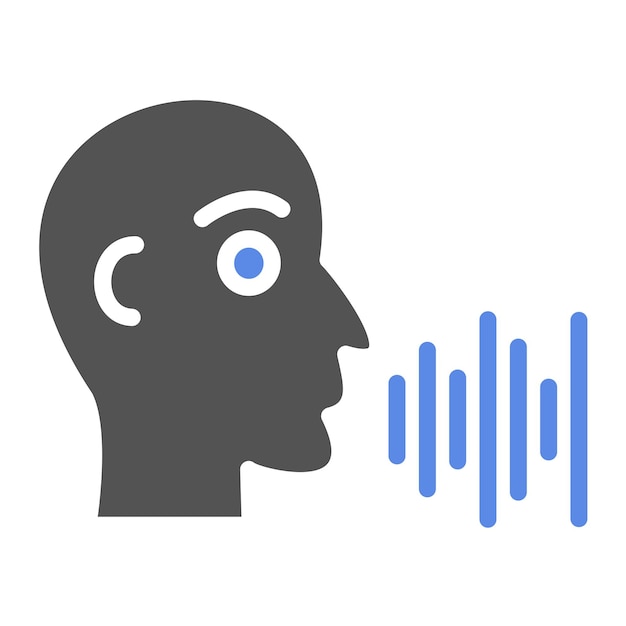 Diseño vectorial Reconocimiento del habla Estilo del icono