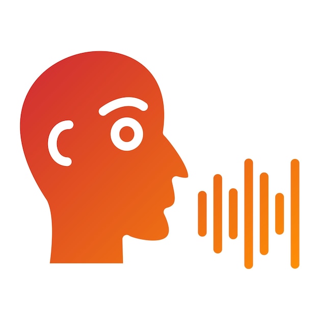 Diseño vectorial Reconocimiento del habla Estilo del icono