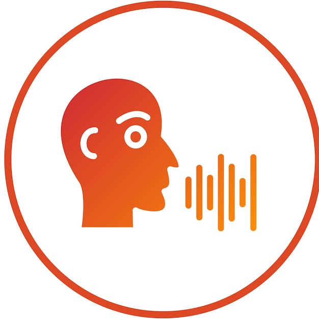 Diseño vectorial Reconocimiento del habla Estilo del icono
