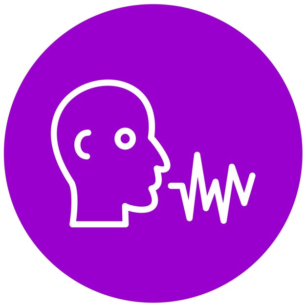 Diseño vectorial Reconocimiento del habla Estilo del icono