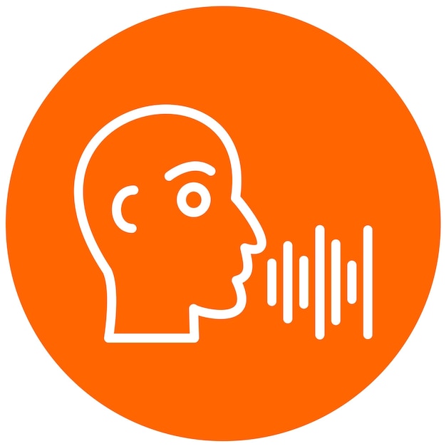 Diseño vectorial Reconocimiento del habla Estilo del icono