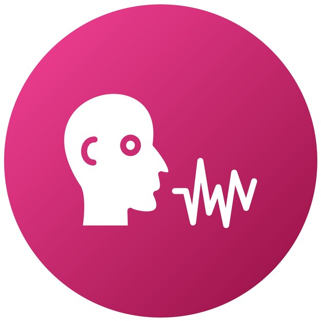 Diseño vectorial Reconocimiento del habla Estilo del icono