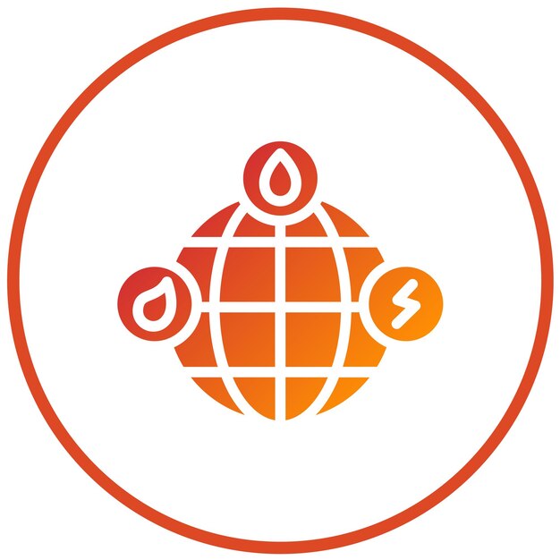 Diseño vectorial de los recursos renovables Estilo del icono