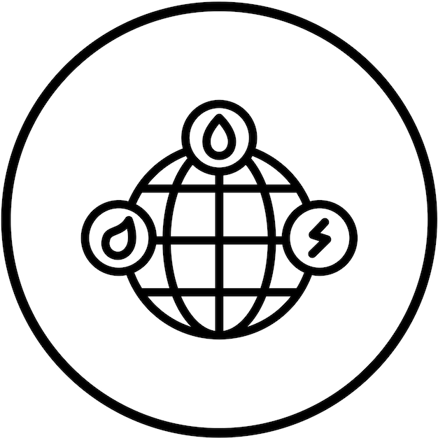 Diseño vectorial de los recursos renovables Estilo del icono