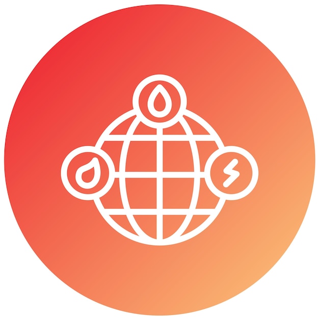Diseño vectorial de los recursos renovables Estilo del icono