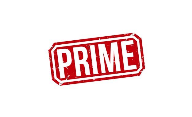 El diseño vectorial de Red Prime Rubber Stamp