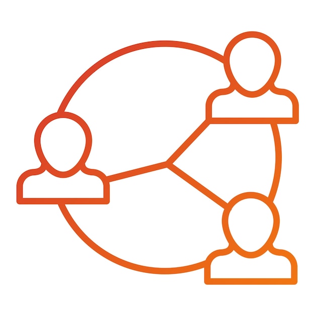 Diseño vectorial de redes con estilo de icono de personas