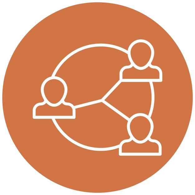 Diseño vectorial de redes con estilo de icono de personas