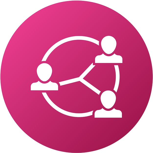 Diseño vectorial de redes con estilo de icono de personas