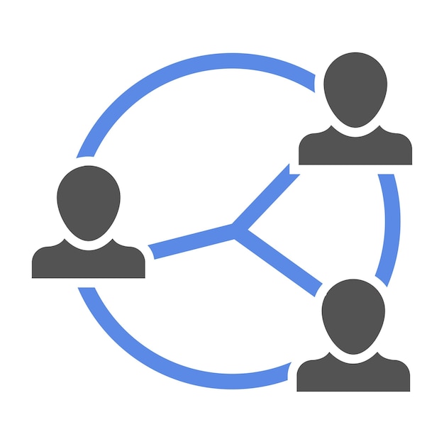 Diseño vectorial de redes con estilo de icono de personas