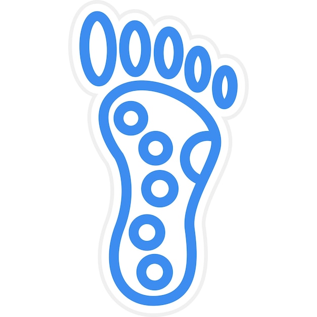 Diseño vectorial Reflexología Estilo del icono