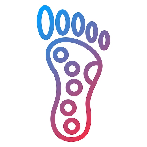 Diseño vectorial Reflexología Estilo del icono