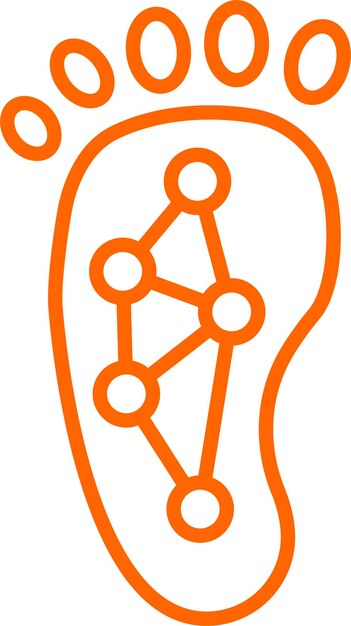 Diseño vectorial Reflexología Estilo del icono