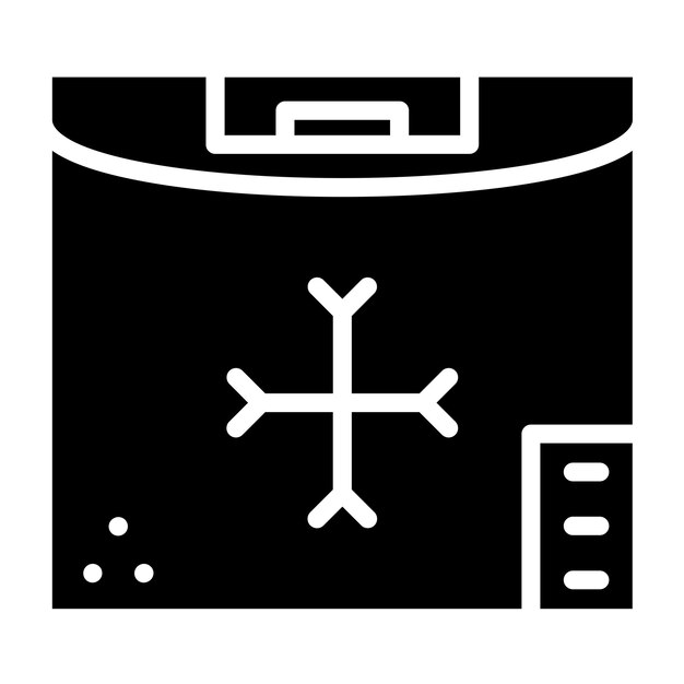 Diseño vectorial refrigerador compacto estilo de icono