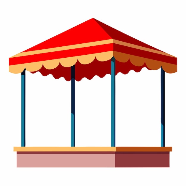 Diseño vectorial de refugio protector y ilustración de la estructura del cobertizo