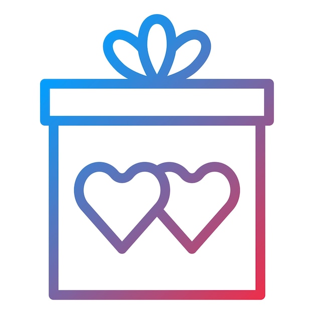 Diseño vectorial de regalo de bodas Estilo de icono