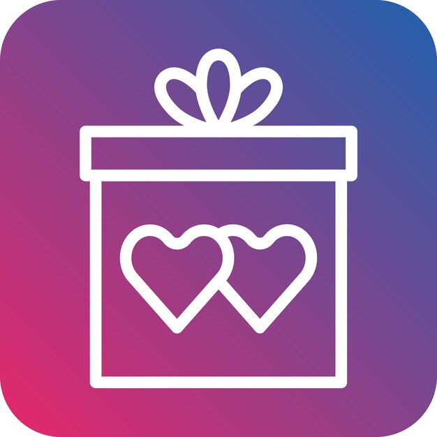 Diseño vectorial de regalo de bodas Estilo de icono