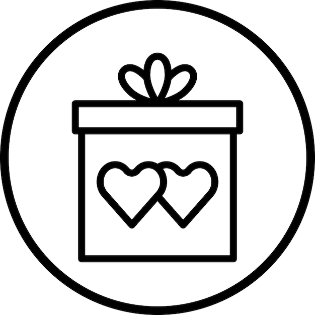 Diseño vectorial de regalo de bodas Estilo de icono