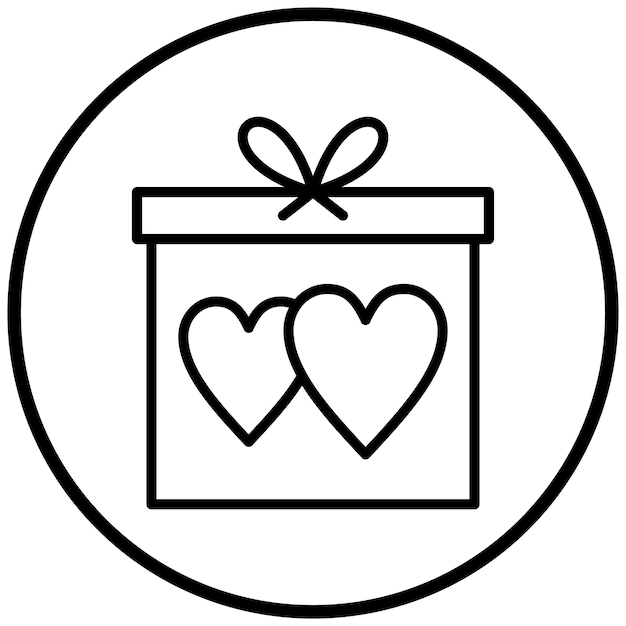 Diseño vectorial de regalo de bodas Estilo de icono