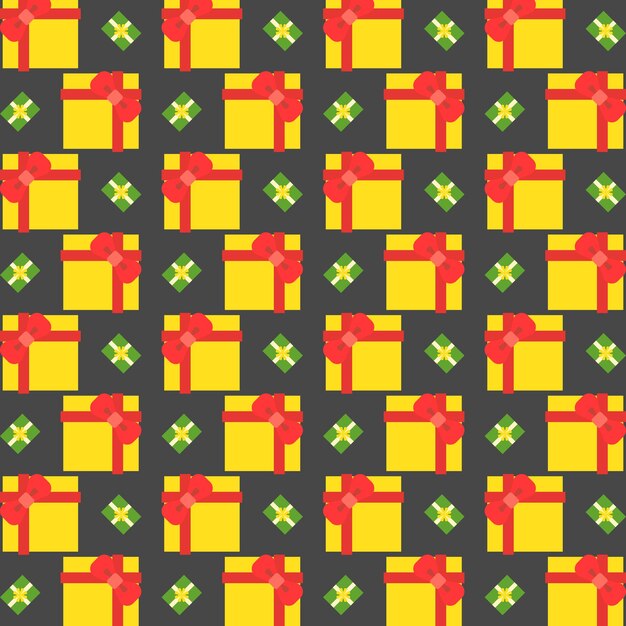 Diseño vectorial de regalo presente hermoso patrón de repetición ilustración de fondo