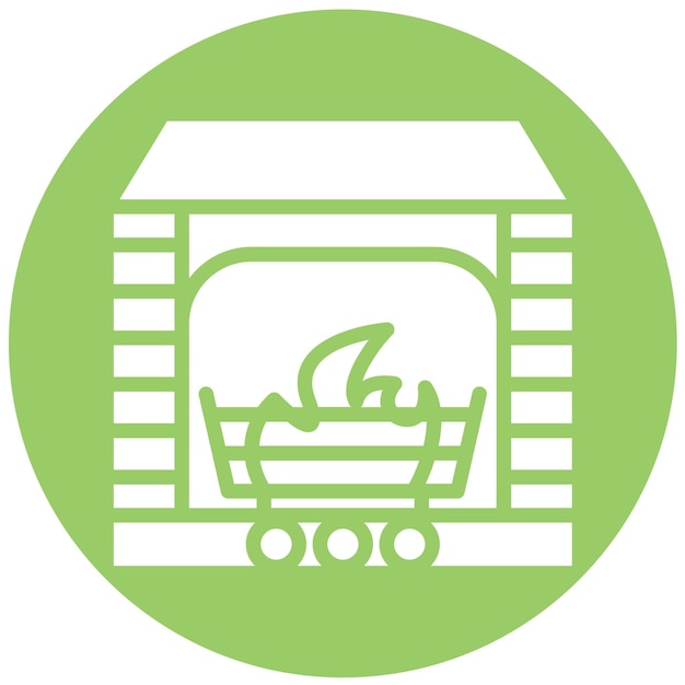 Diseño vectorial rejilla de chimenea Estilo del icono