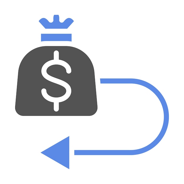 Diseño vectorial Rendimiento de los activos ROA Estilo del icono