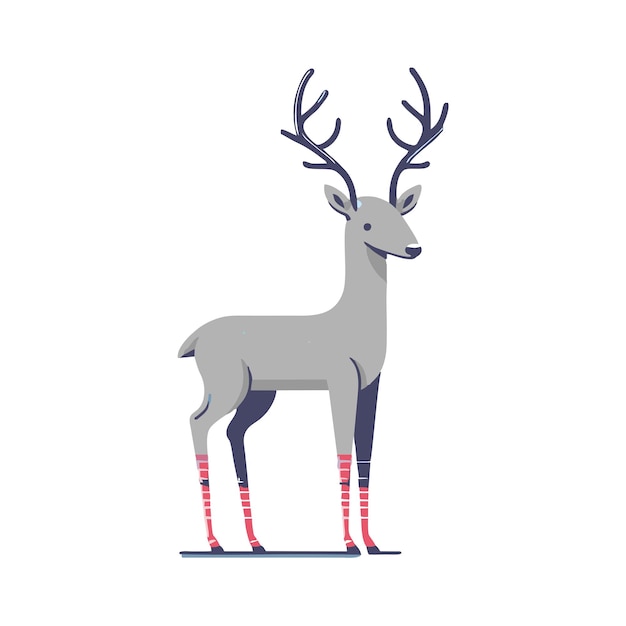 diseño vectorial de renos con medias de Navidad