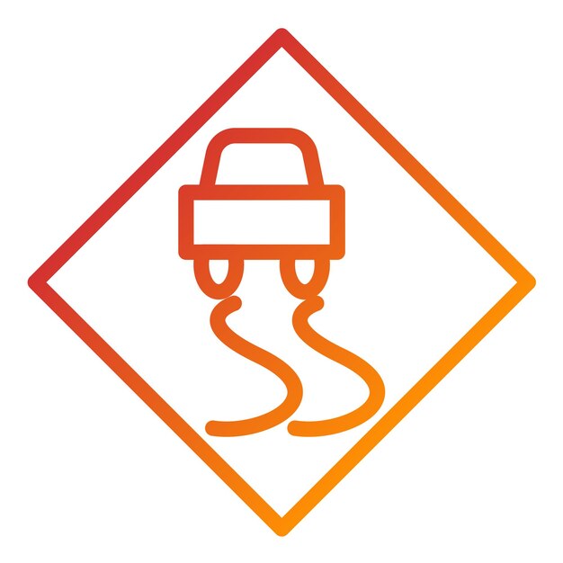 Diseño vectorial resbaladizo cuando está mojado Estilo de icono