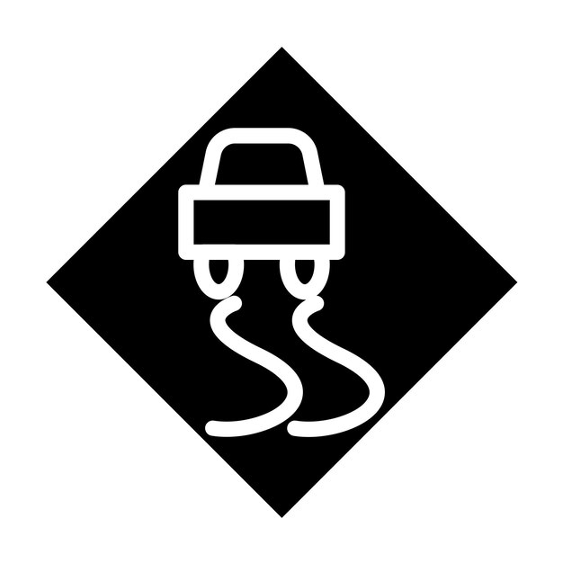 Diseño vectorial resbaladizo cuando está mojado Estilo de icono