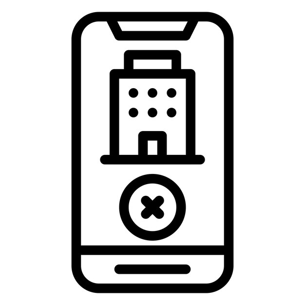 Diseño vectorial Reserva Cancelar el estilo del icono