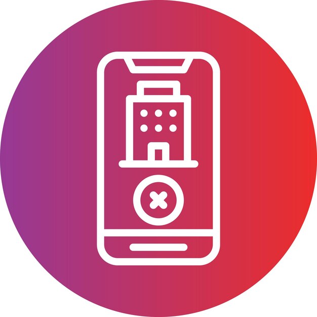 Diseño vectorial Reserva Cancelar el estilo del icono