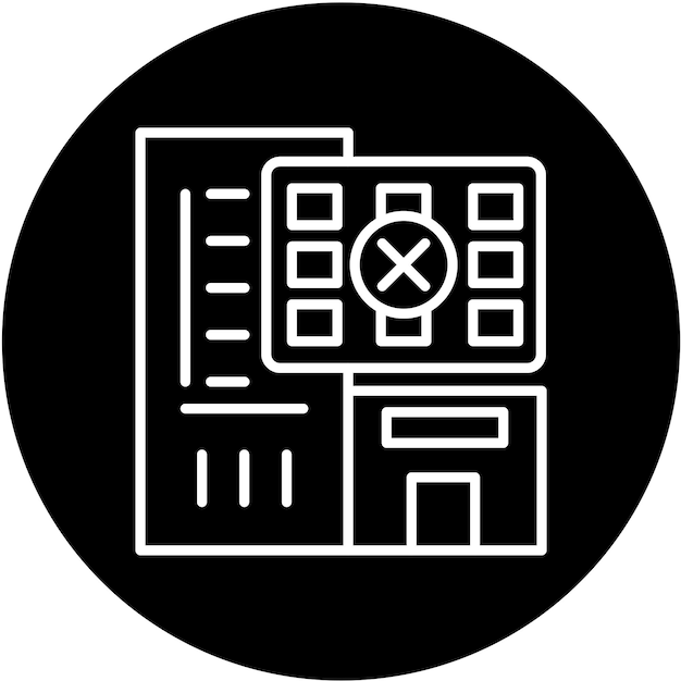 Diseño vectorial Reserva Cancelar el estilo del icono