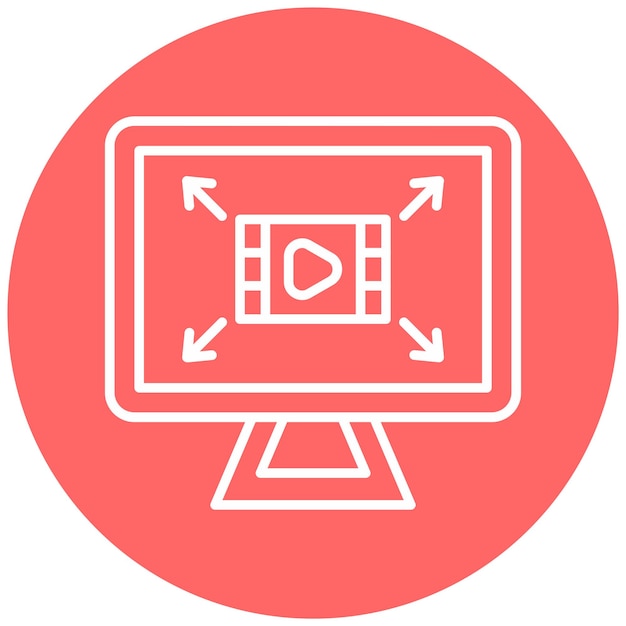 Diseño vectorial Resolución de pantalla Estilo del icono