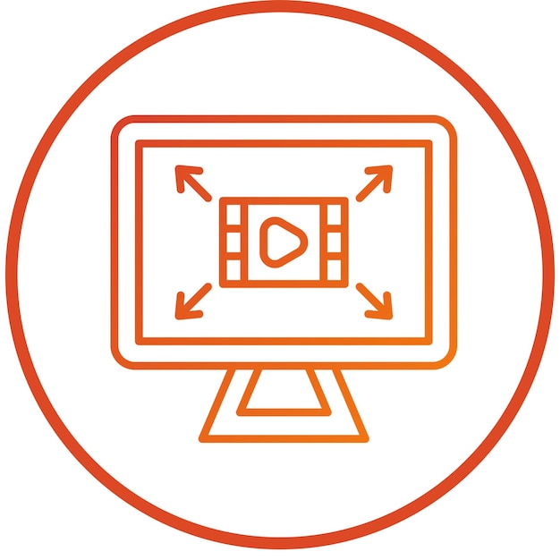 Diseño vectorial Resolución de pantalla Estilo del icono