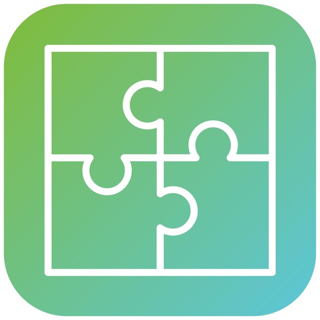 Diseño vectorial Resolución de problemas Estilo del icono del rompecabezas